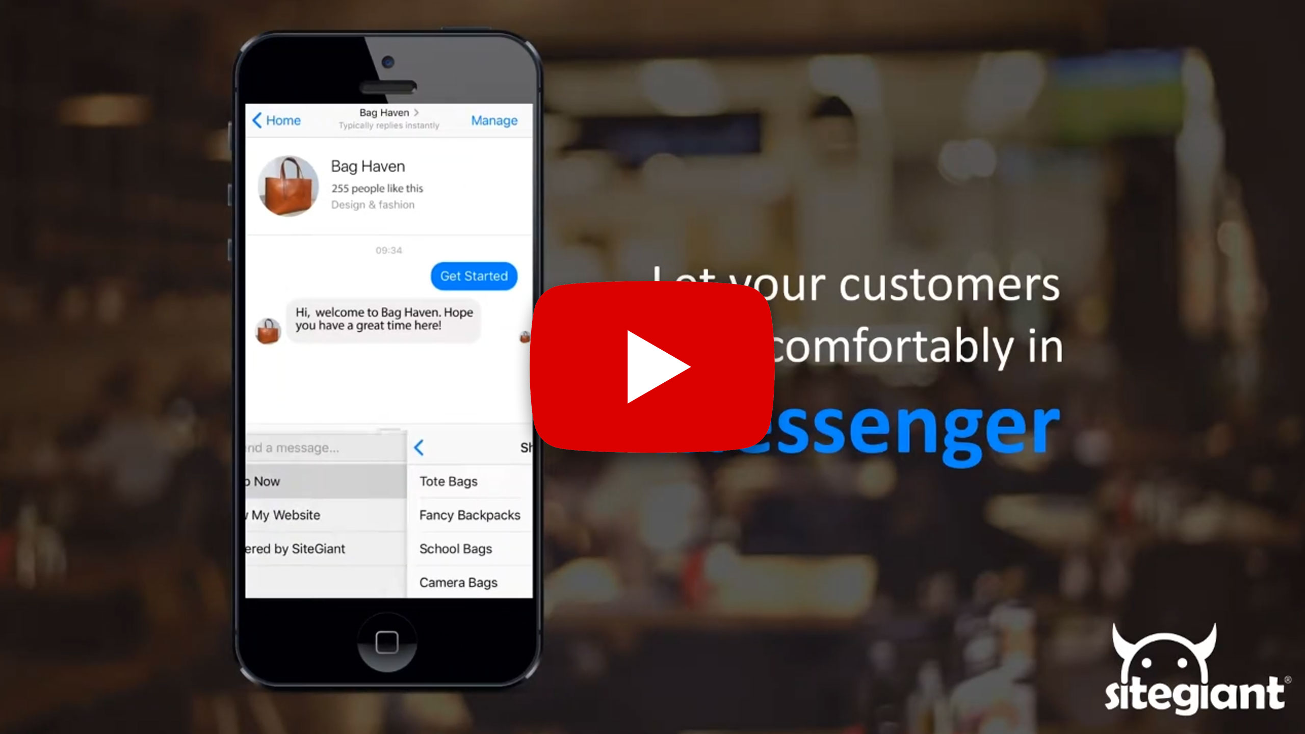 Facebook Messenger Shop video
