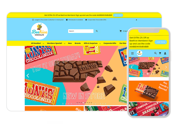 Beehive snacks merchant webstore