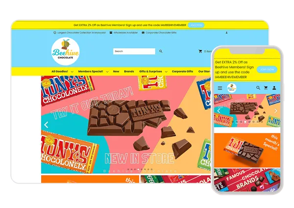 Beehive snacks merchant webstore