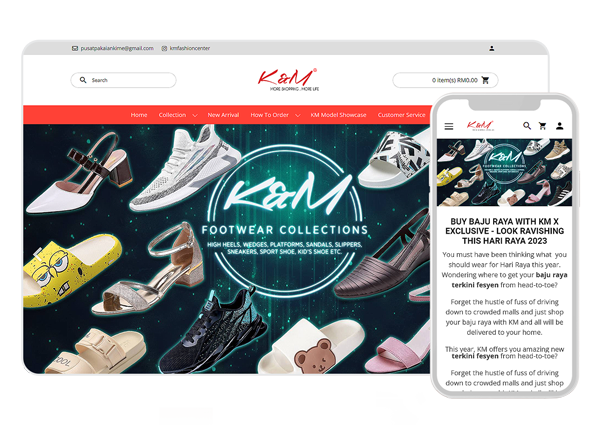 K&M merchant webstore