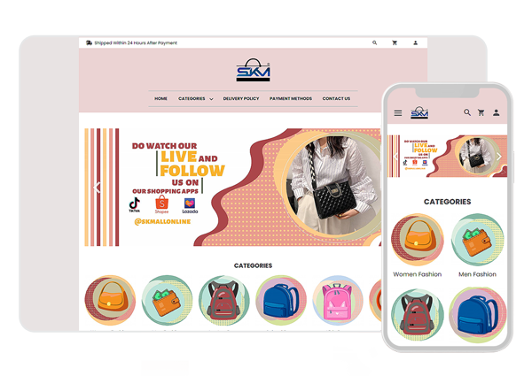 SK mall merchant webstore