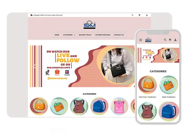 SK mall merchant webstore