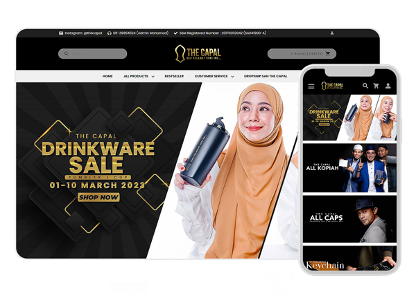 The Capal merchant webstore